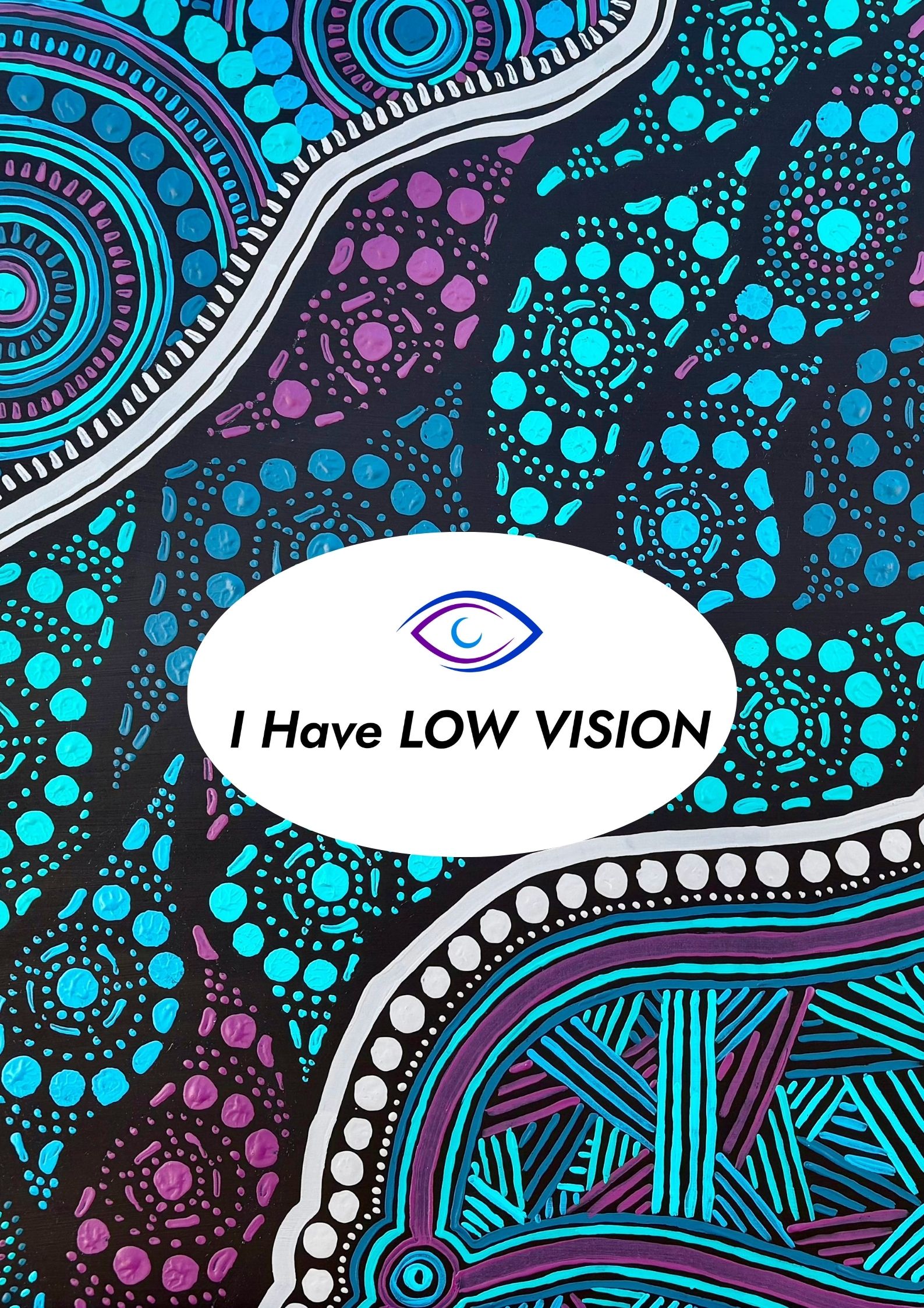 I have low vision bade on indigenous painting background