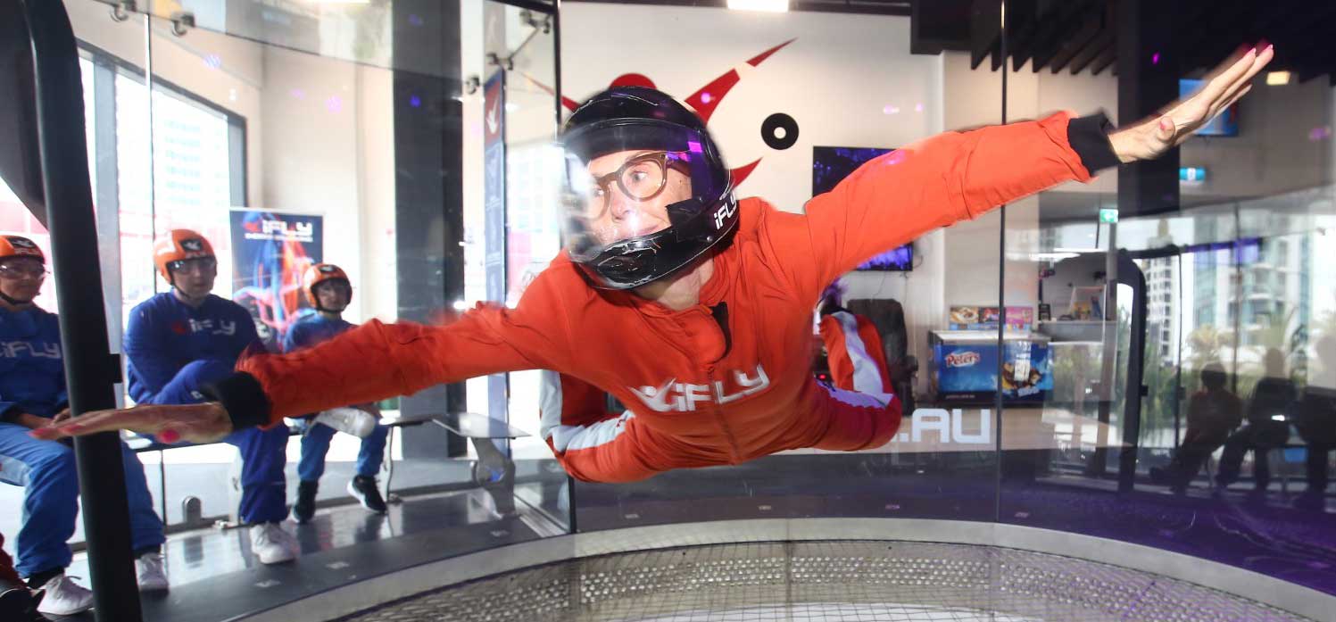 Joanne indoor skydiving with iFly
