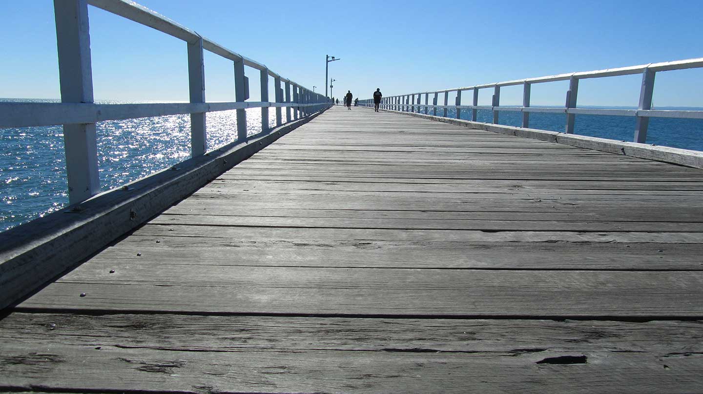 Hervey Bay Pier in the sun